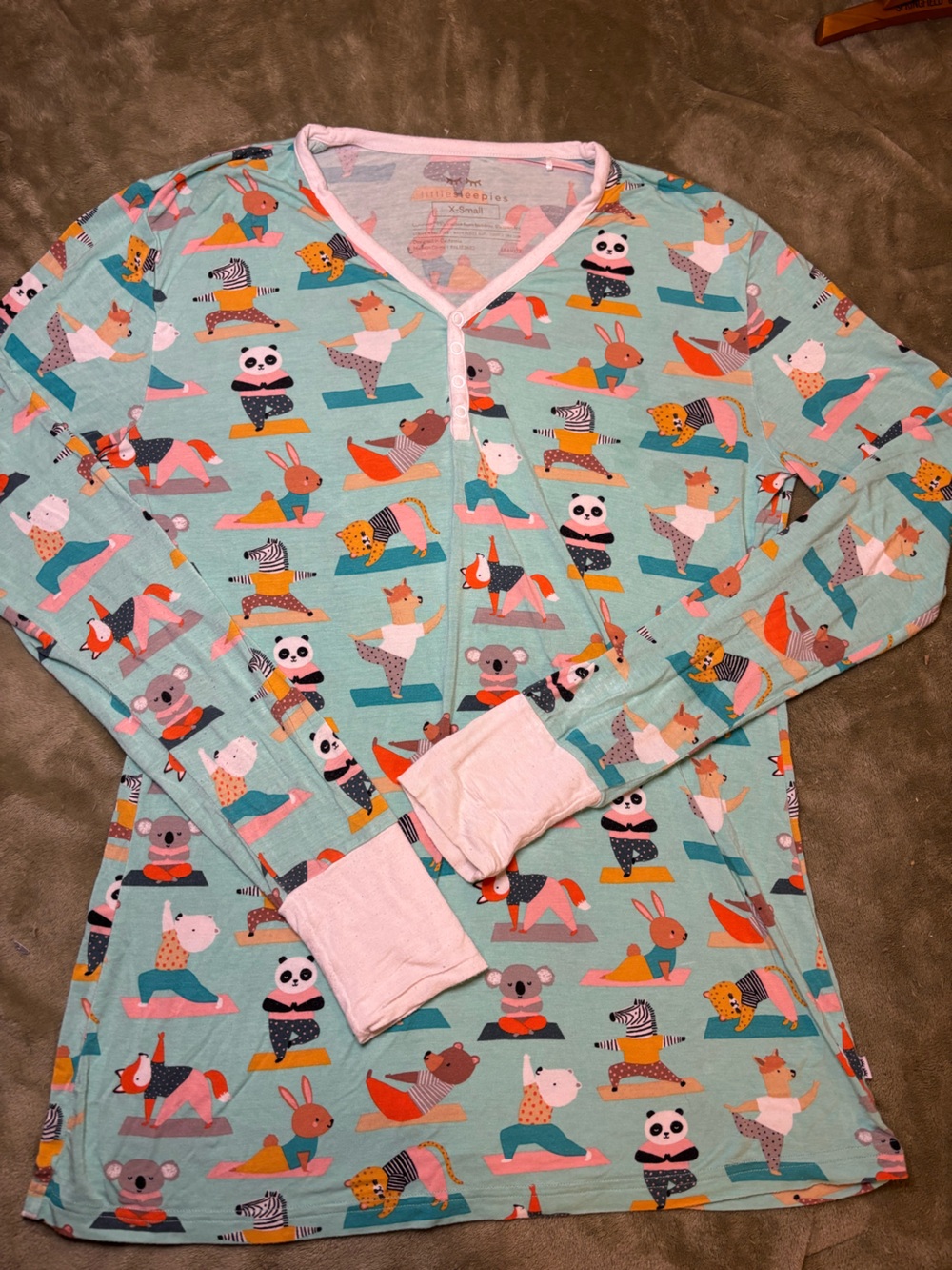 Little Sleepies Wonens Animal Yoga Pajama Set